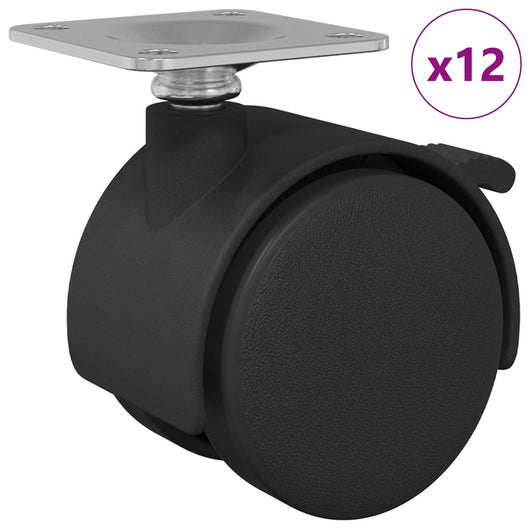 Ruota Nero Acciaio e polipropilene 864773