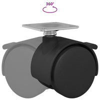 Ruota Nero Acciaio e polipropilene 864773