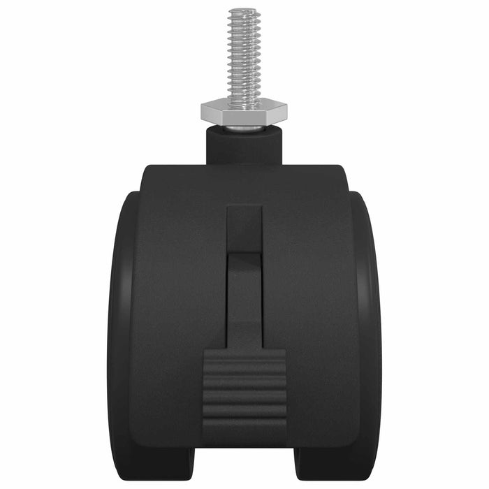 Ruota 2 pcs Nero e Argento 37,8 x 40 mm Ferro e PP 864774