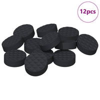 Pannelli per Piedi di Mobili 12 pcs Nero Ø 14 x 4 mm EVA 864827