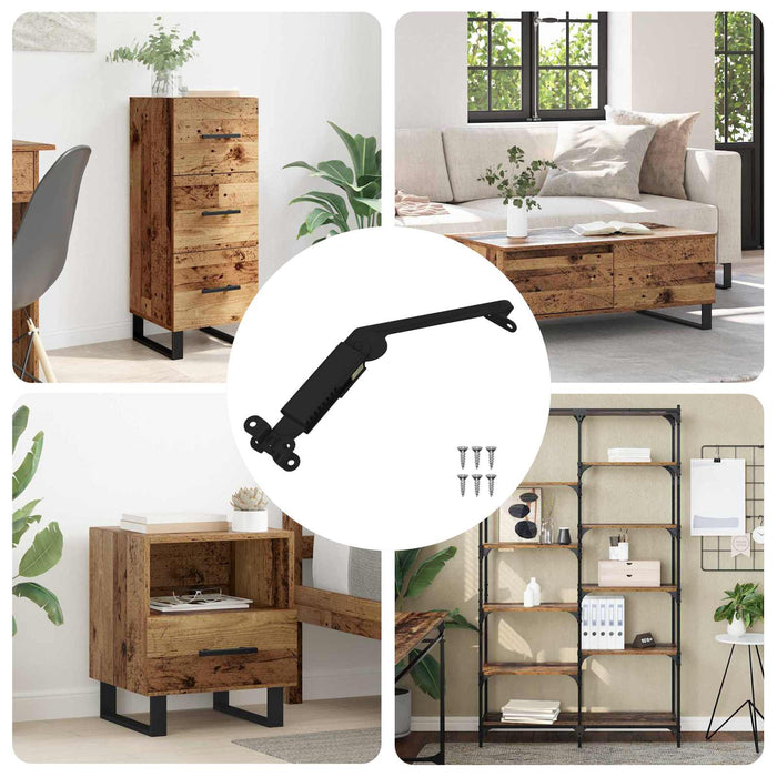 Cerniera a supporto per coperchio 12 pcs Nero 192 x 32 x 50 mm 864841