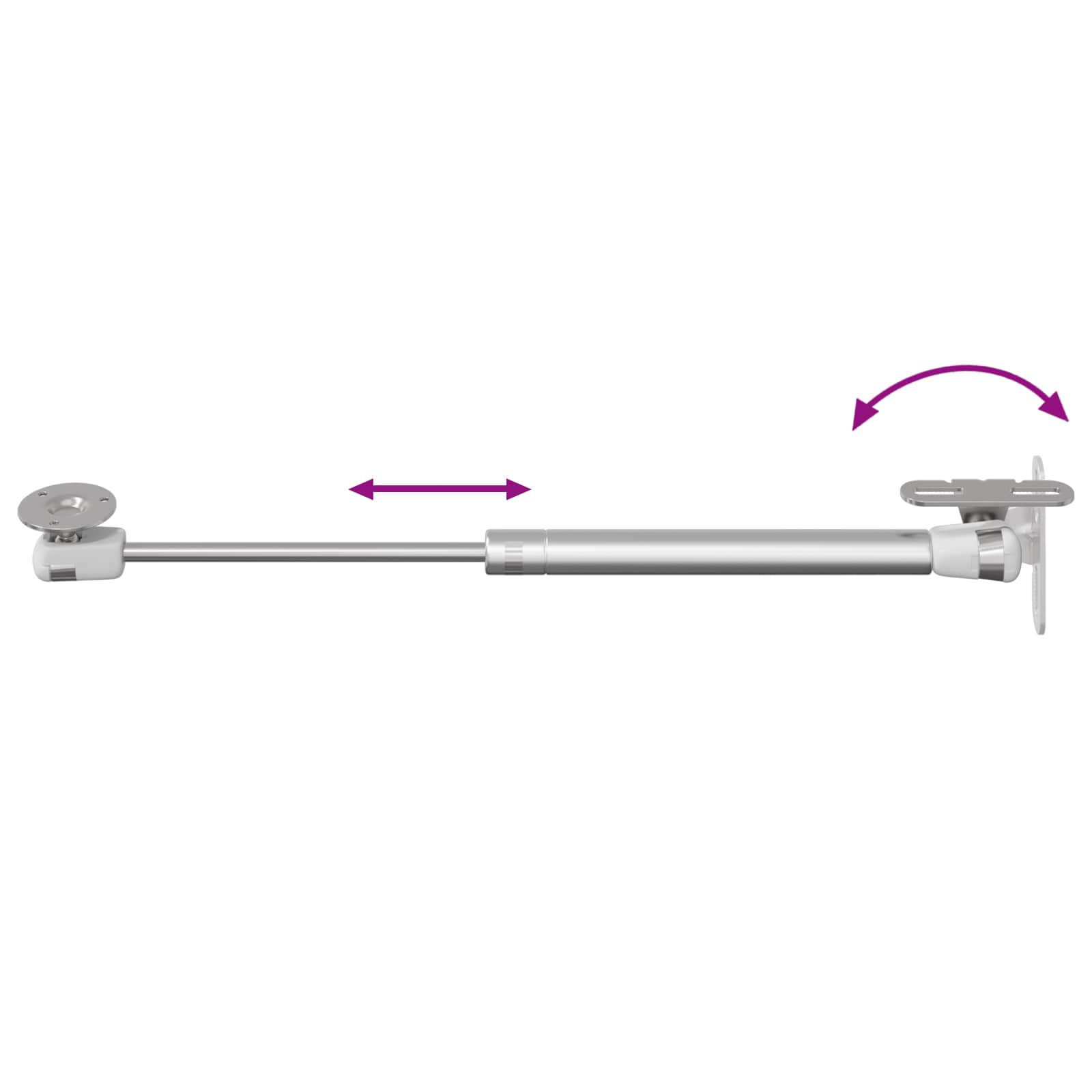 Molla Gas Idraulica 2 pcs Argento 280 x 17 x 16 mm PP e Ferro 864842