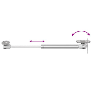 Molla Gas Idraulica 2 pcs Argento 280 x 17 x 16 mm PP e Ferro 864842