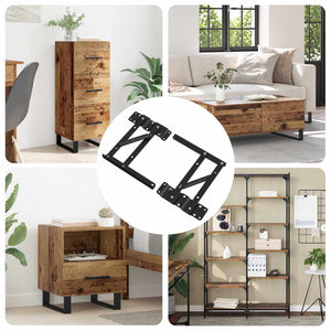 Meccanismo di Sollevamento per Letto 2 pcs Nero 34 x 9.5 x 4 mm 864846