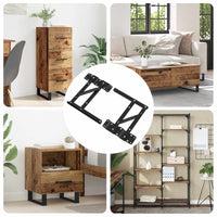 Meccanismo di Sollevamento per Letto 12 pcs Nero Ferro 864847