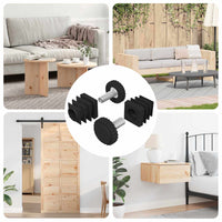 Livellatori per Mobili Regolabile 2 pcs Nero M6 PP 864853