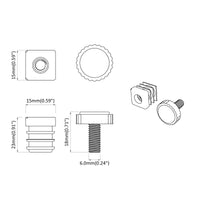 Livellatori per Mobili Regolabile 12 pcs Nero M6 PP 864854