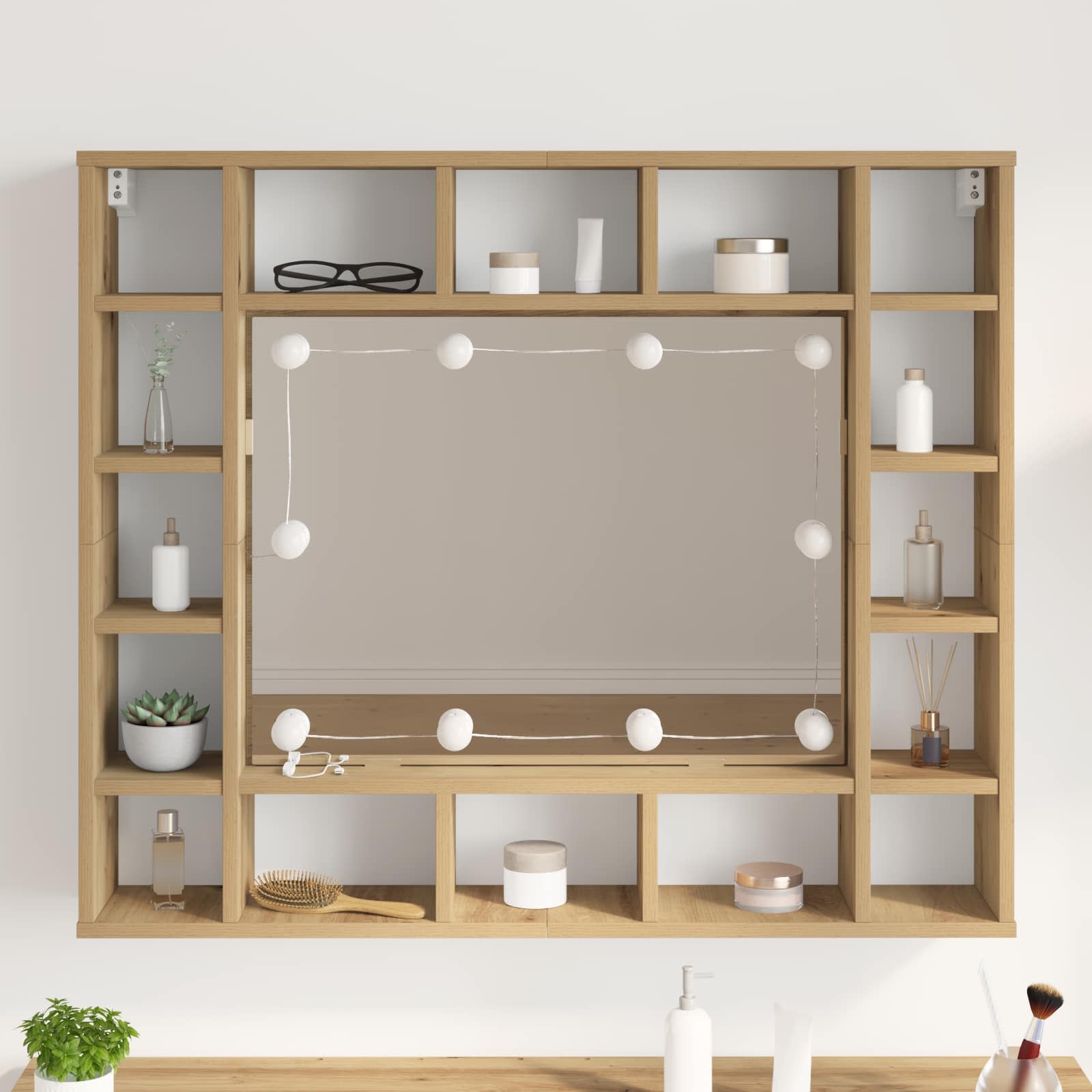 Luci per Specchio 12 pcs Bianco 4.5 x 4.5 x 4.8 cm Plastica 864916