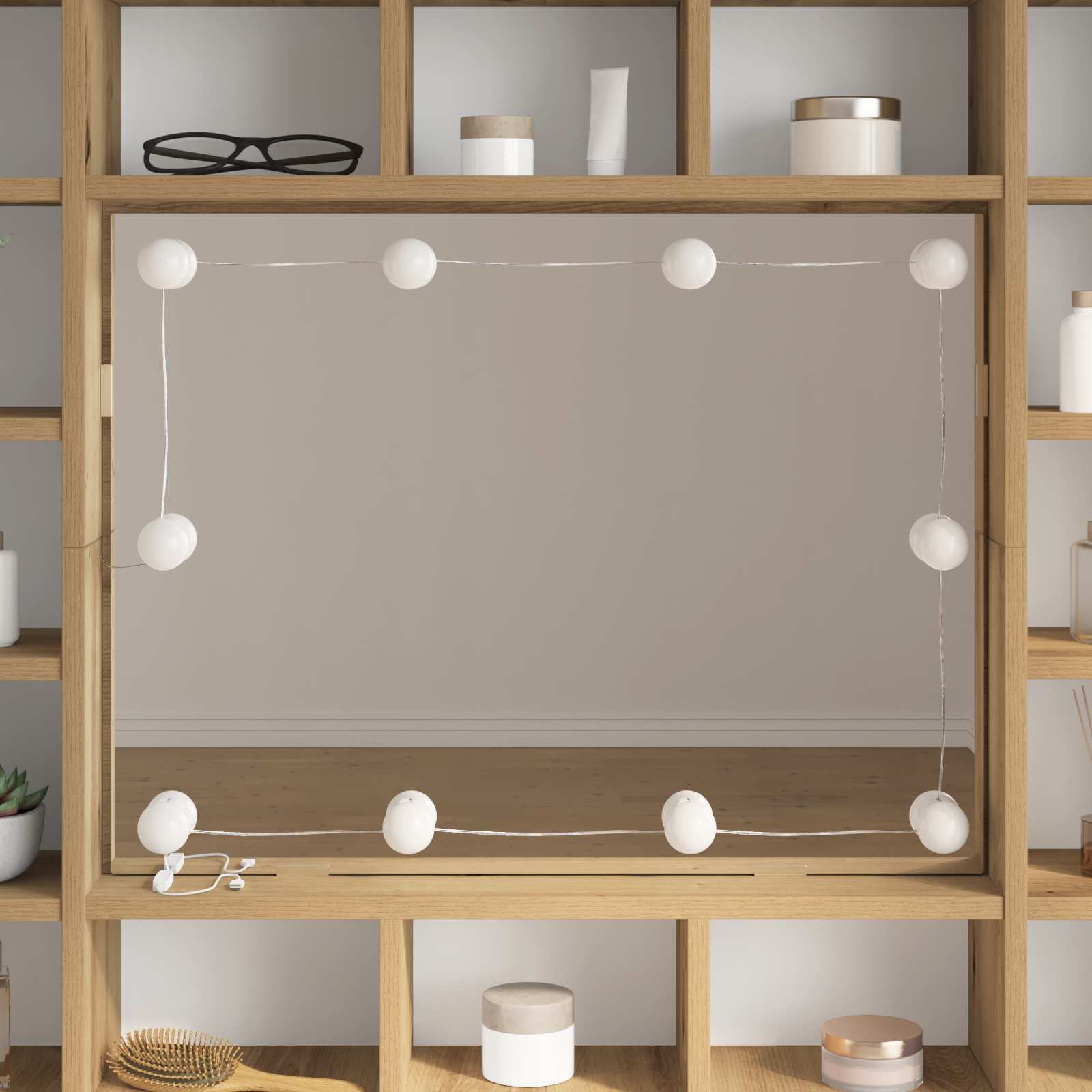 Luci per Specchio 12 pcs Bianco 4.5 x 4.5 x 4.8 cm Plastica 864916