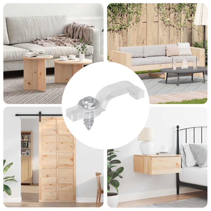 Clip per Striscia LED 12 pcs Trasparente 2 x 1 x 0.5 cm 864924