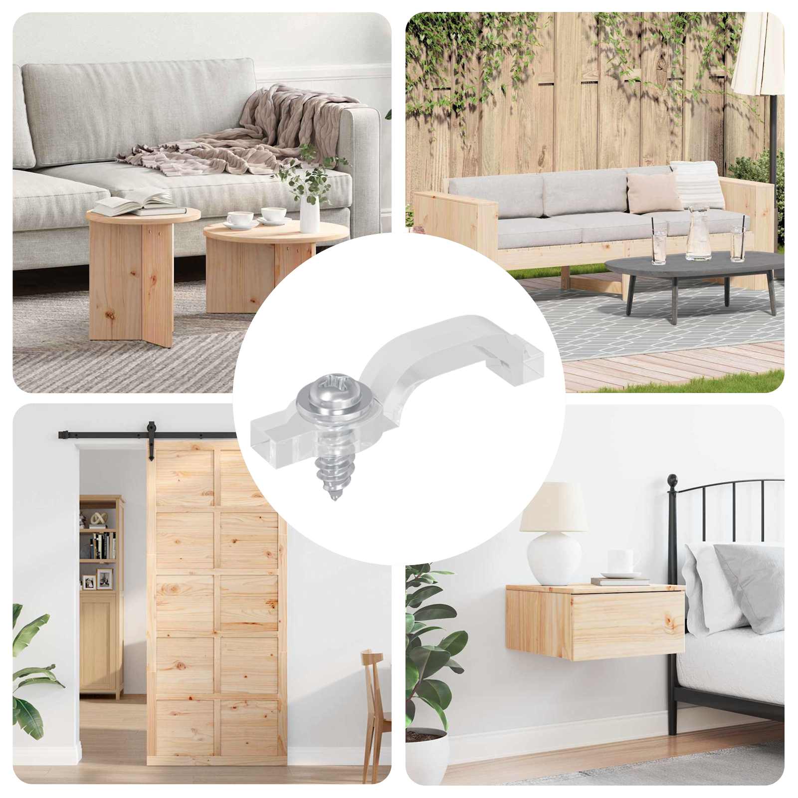 Clip per Striscia LED 2 pcs Trasparente 2 x 1 x 0.5 cm 864926