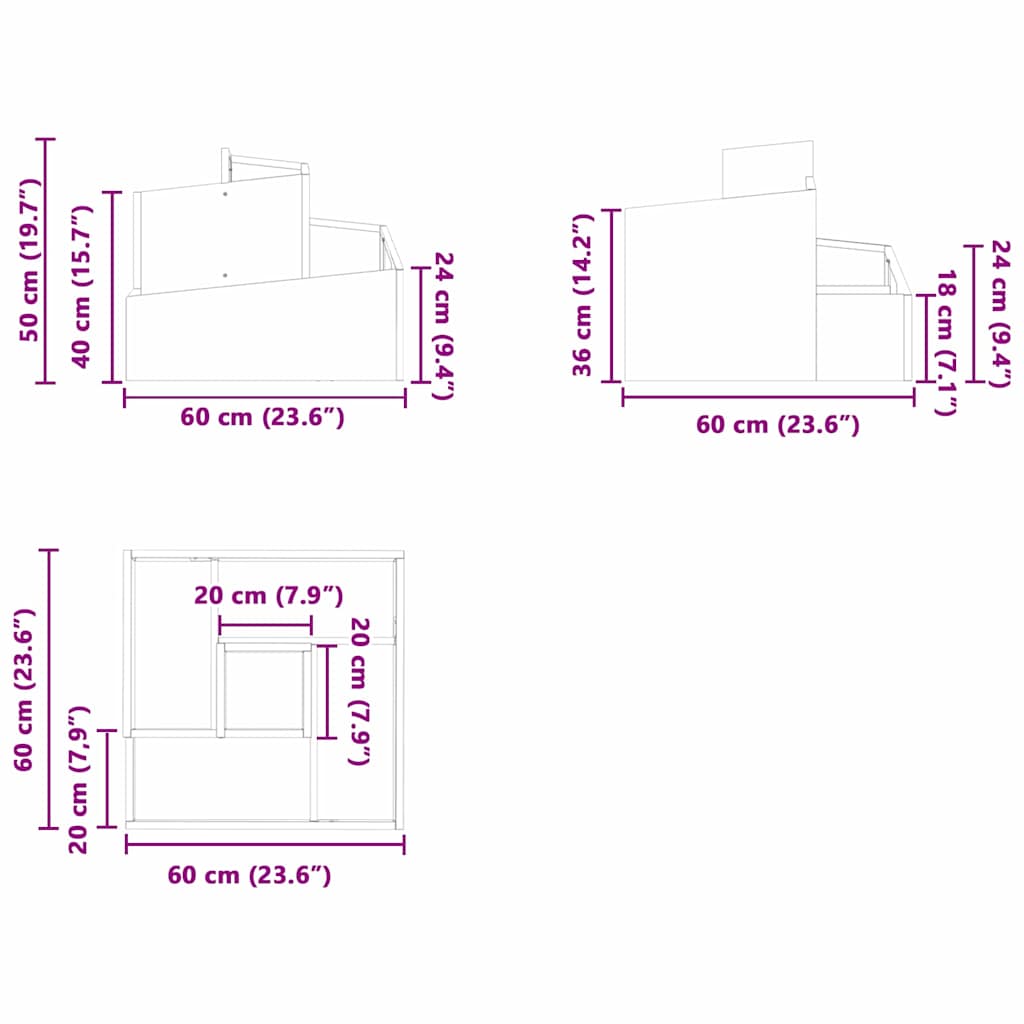 Vaso da Giardino  Bianco 60x60x50 cm in Acciaio 873572
