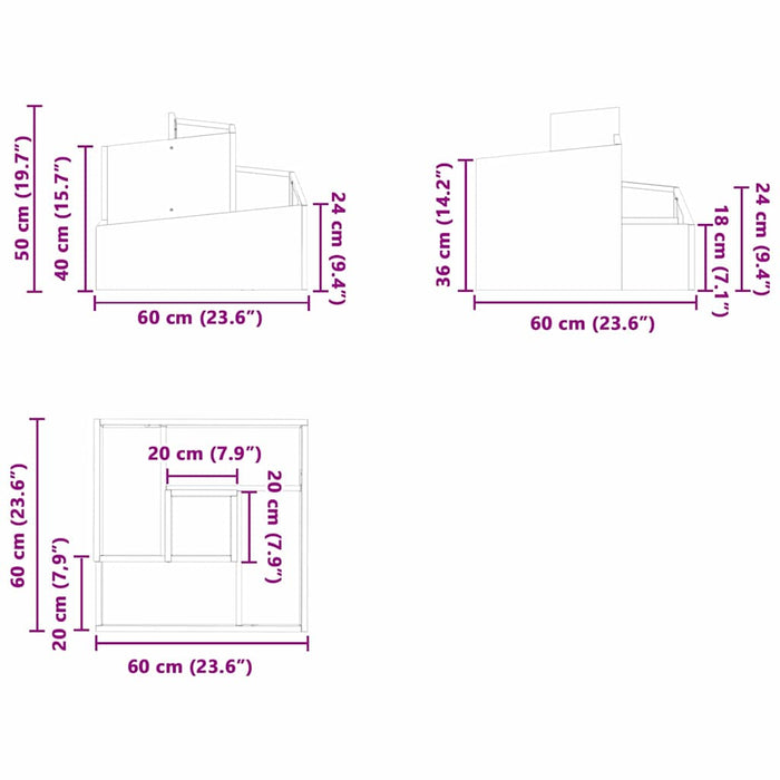 Vaso da Giardino  Bianco 60x60x50 cm in Acciaio 873572