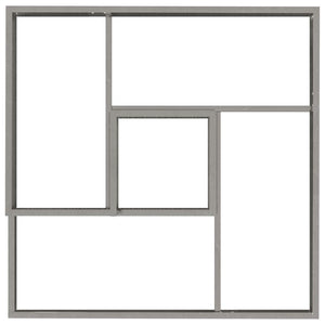 Vaso da giardino-Fioriera da Esterno-Contenitore per Piante Argento 60 x 60 x 50 cm Acciaio inossidabile