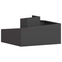 Vaso da giardino-Fioriera Esterno-Contenitore per Piante Nero 80 x 80 x 50 cm Acciaio laminato a freddo