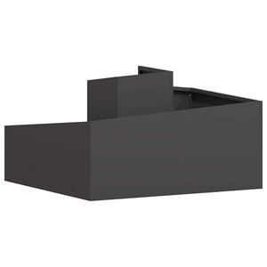 Vaso da giardino-Fioriera Esterno-Contenitore per Piante Nero 80 x 80 x 50 cm Acciaio laminato a freddo
