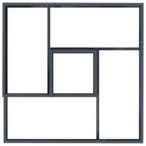 Vaso antracite di , 80x80x50 cm, in acciaio laminato a freddo. 873580