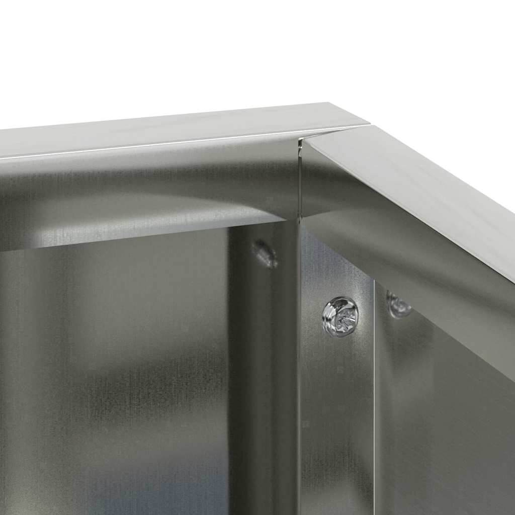 Vaso da giardino Argento 80 x 80 x 50 cm Acciaio zincato 873583