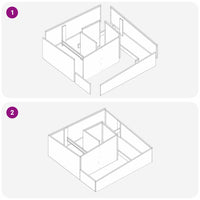 Vaso da giardino Bianco 100 x 100 x 50 cm Acciaio 873586