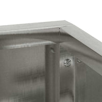 Vaso da giardino  100x100x50 cm in acciaio inox 873589