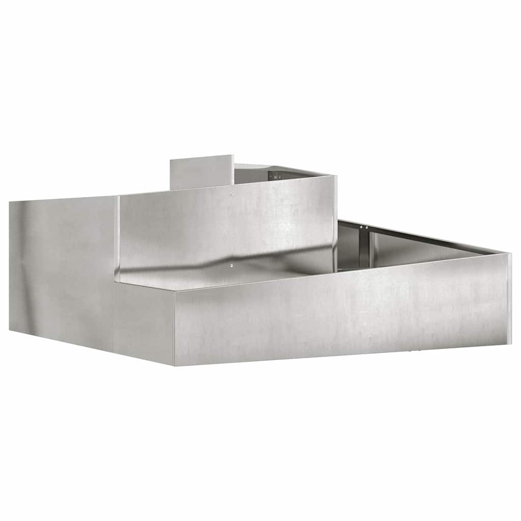 Vaso da giardino  100x100x50 cm in acciaio inox 873589