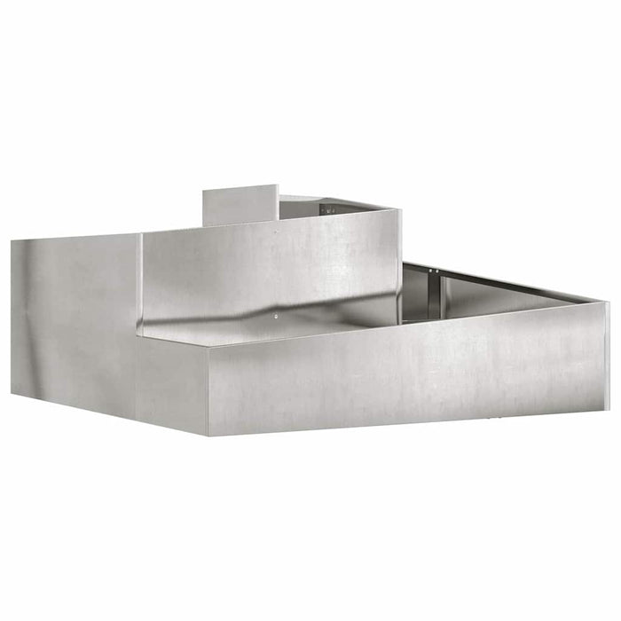 Vaso da giardino  100x100x50 cm in acciaio inox 873589