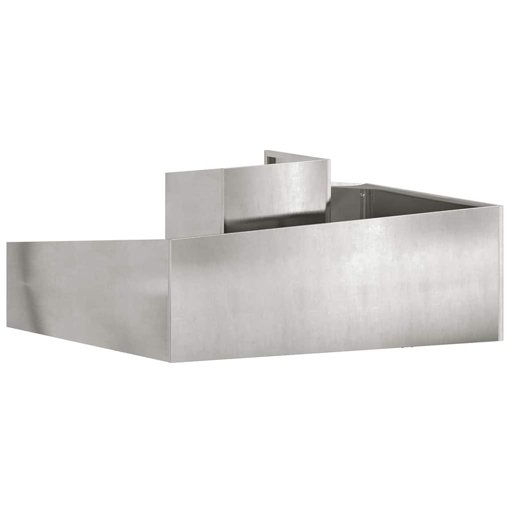 Vaso da giardino  100x100x50 cm in acciaio inox 873589