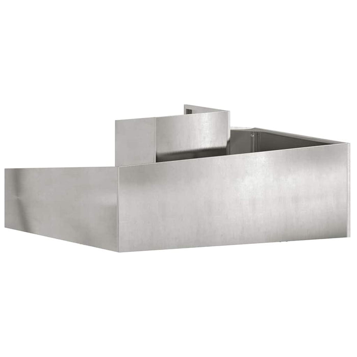Vaso da giardino  100x100x50 cm in acciaio inox 873589