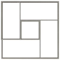 Vaso da giardino  100x100x50 cm in acciaio inox 873589