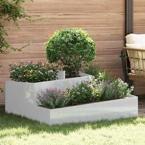 Vaso da giardino Argento 100 x 100 x 50 cm Acciaio zincato 873590