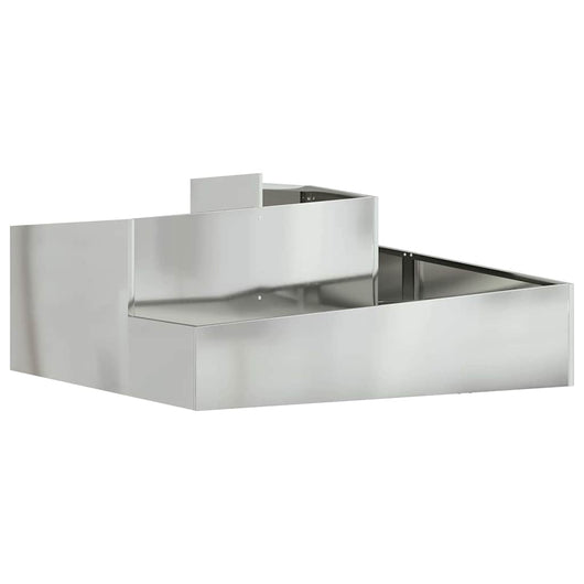 Vaso da giardino-Fioriera da Esterno-Contenitore per Piante Argento 100 x 100 x 50 cm Acciaio zincato