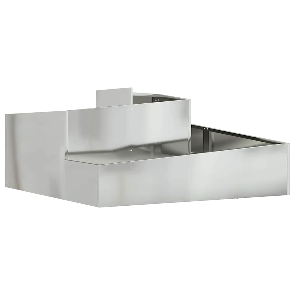 Vaso da giardino Argento 100 x 100 x 50 cm Acciaio zincato 873590