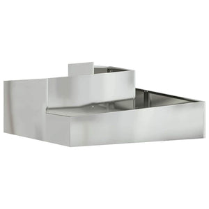 Vaso da giardino Argento 100 x 100 x 50 cm Acciaio zincato 873590