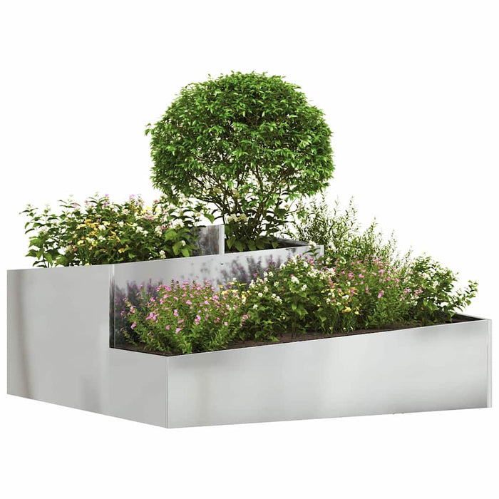 Vaso da giardino Argento 100 x 100 x 50 cm Acciaio zincato 873590