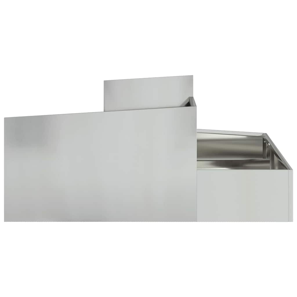 Vaso da giardino Argento 100 x 100 x 50 cm Acciaio zincato 873590