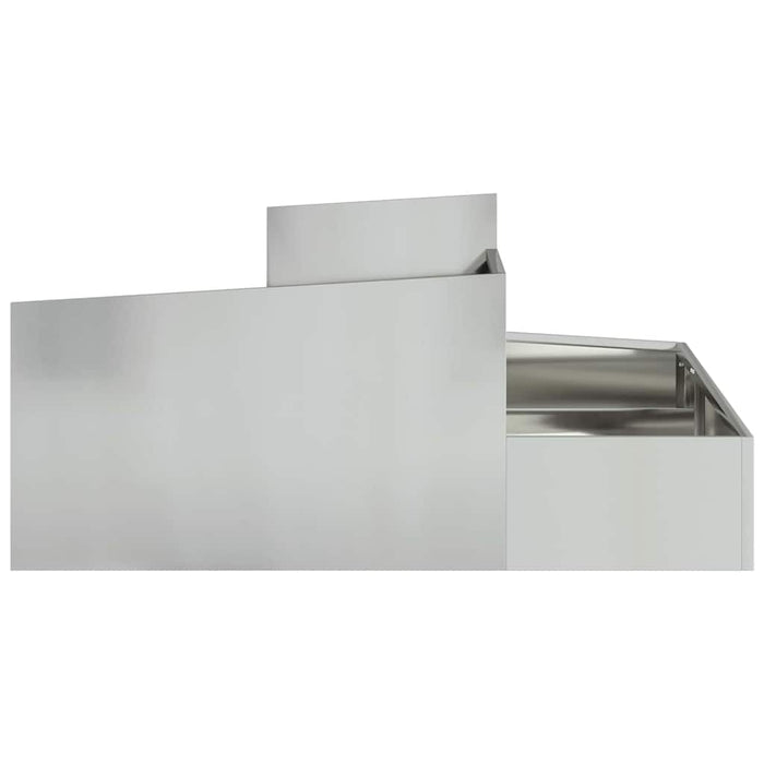 Vaso da giardino Argento 100 x 100 x 50 cm Acciaio zincato 873590