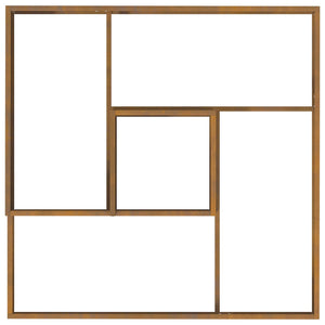 Vaso da giardino-Fioriera Esterno-Contenitore per Piante Marrone 100 x 100 x 50 cm Acciaio CorTen