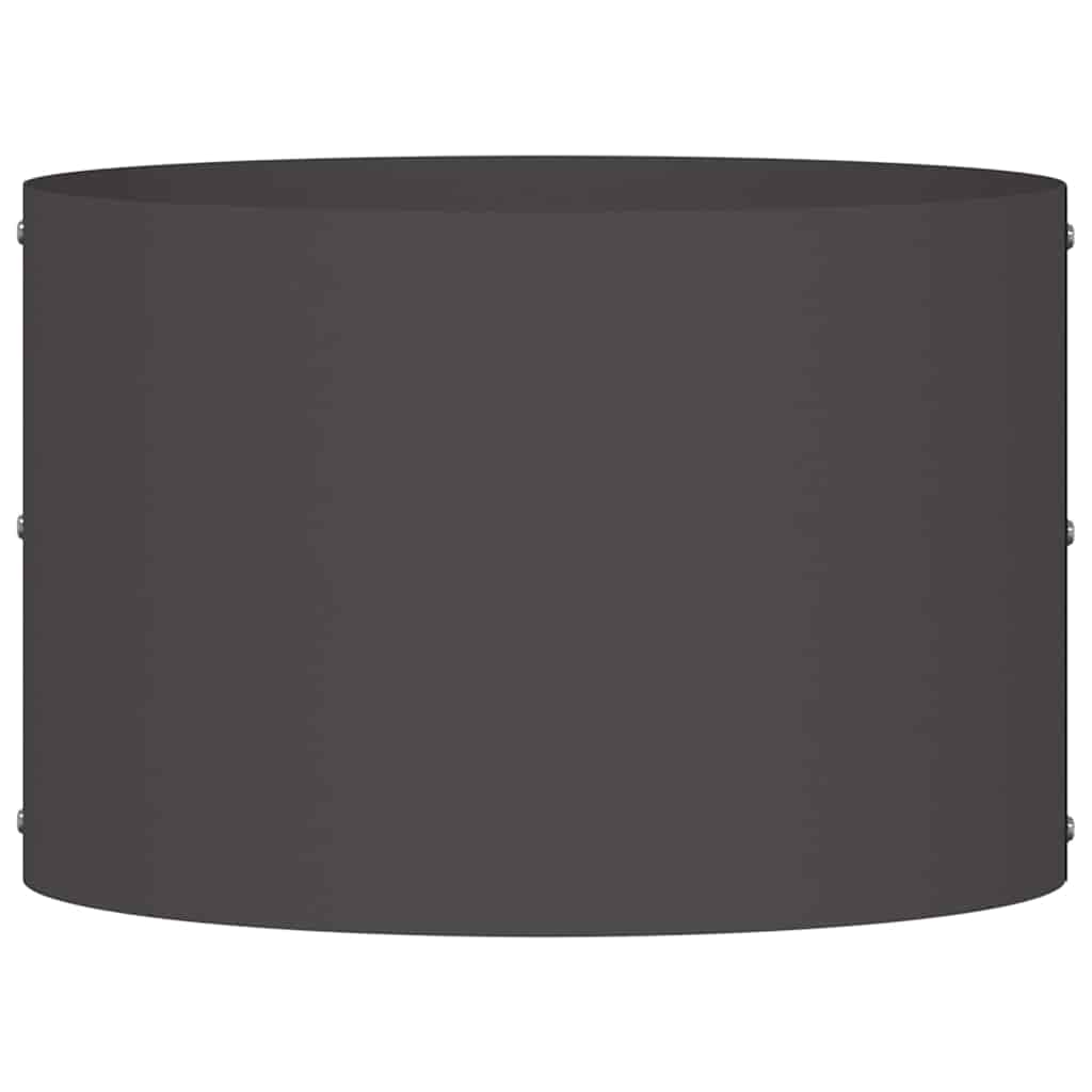 Vasi da giardino 5 pcs Nero 30 x 30 x 20 cm Acciaio 873593