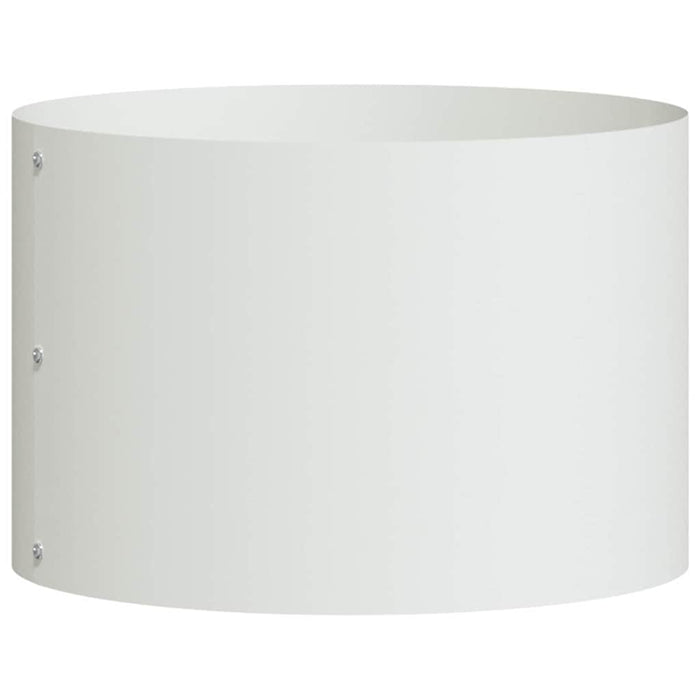 Vaso da giardino Bianco 30 x 30 x 20 cm Acciaio 873594