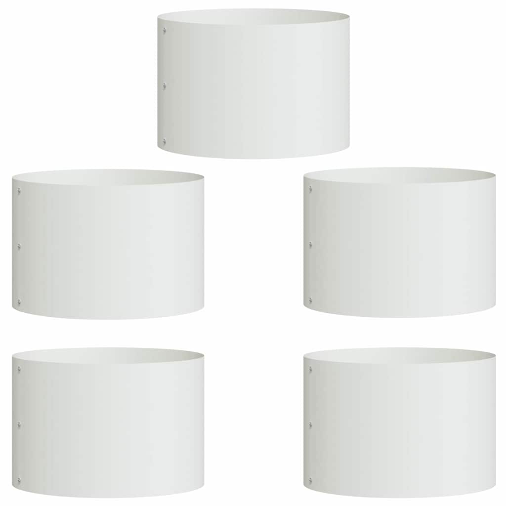 Anello per vaso 5 pz-Set di 5 Supporto per Vaso Bianco 30 x 30 x 20 cm