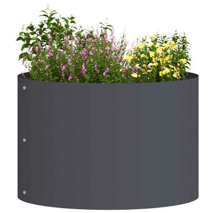 Vaso da giardino Antracite 30 x 30 x 20 cm Acciaio 873596