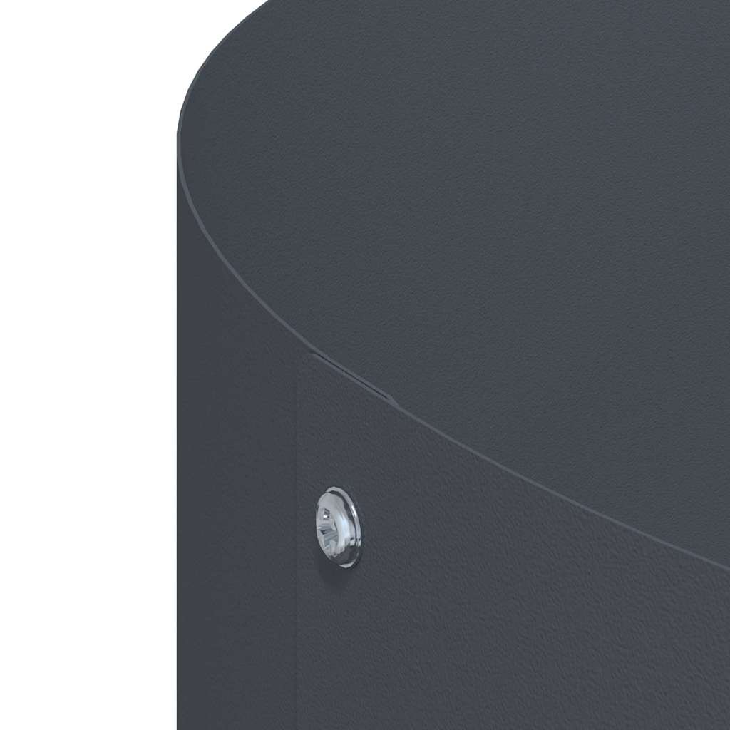 Vasi da giardino 5 pcs Antracite 30 x 30 x 20 cm Acciaio 873597