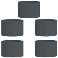 Vaso da giardino 5 pz-Set di 5 Fioriera da Esterno-Contenitore per Piante Antracite 30 x 30 x 20 cm