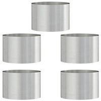 Anello per vaso 5 pz-Set di 5 Supporto per Vaso Argento 30 x 30 x 20 cm
