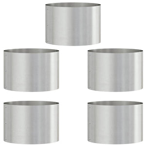 Anello per vaso 5 pz-Set di 5 Supporto per Vaso Argento 30 x 30 x 20 cm
