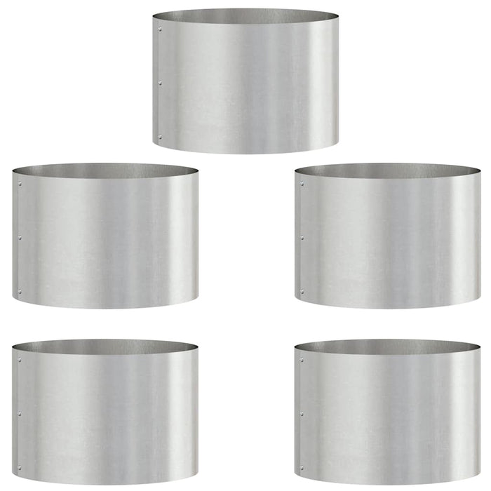 Anello per vaso 5 pz-Set di 5 Supporto per Vaso Argento 30 x 30 x 20 cm