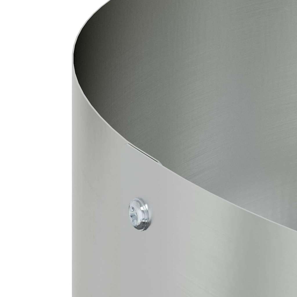 Vaso da giardino Argento 30 x 30 x 20 cm Acciaio zincato 873602