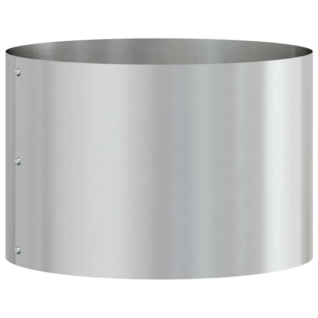 Vaso da giardino Argento 30 x 30 x 20 cm Acciaio zincato 873602
