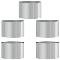 Vaso da giardino 5 pz-Set di 5 Fioriera da Esterno-Contenitore per Piante Argento 30 x 30 x 20 cm Acciaio zincato
