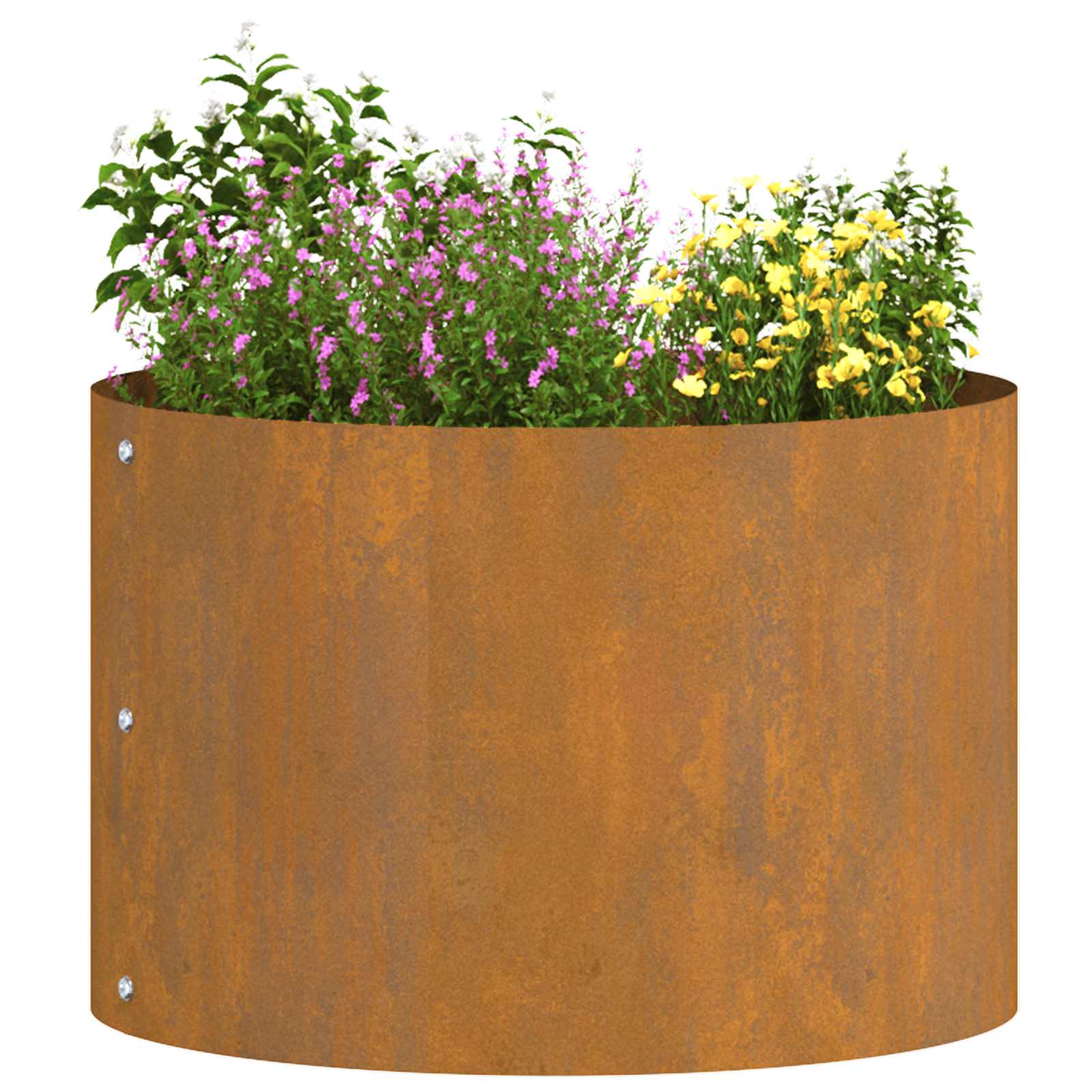 Anello per vaso-Supporto per Vaso Marrone 30 x 30 x 20 cm Acciaio CorTen